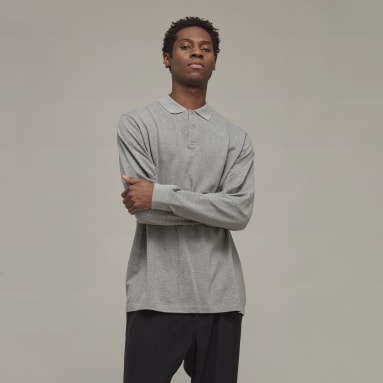 Men Y-3 Grey Y-3 Classic Polo
