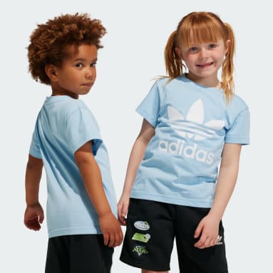 T-shirt Adicolor Trefoil Bleu Enfants 4-8 Years Originals