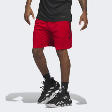 Men Basketball Red Legends 3-Stripes Basketball Shorts