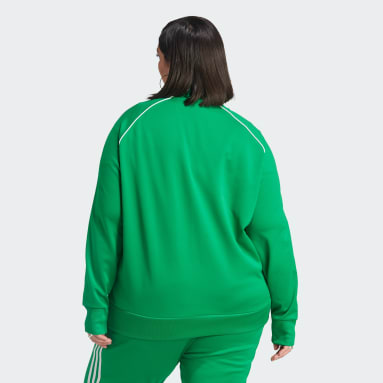 Women Originals Green Adicolor Classics SST Track Jacket (Plus Size)