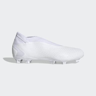 Football White Predator Accuracy.3 Laceless Firm Ground Boots