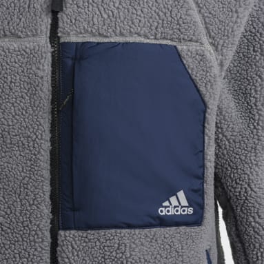 Outdoor Grey 리버서블 쉐르파 재킷