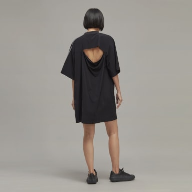 Frauen Y-3 Y-3 3-Streifen T-Shirt-Kleid Schwarz