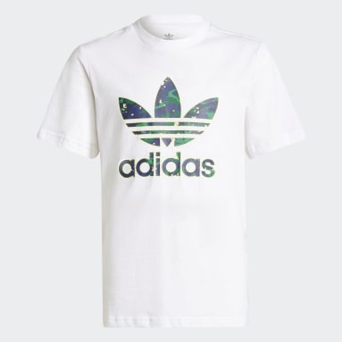 Remera Estampada Camuflaje Blanco Niño Originals