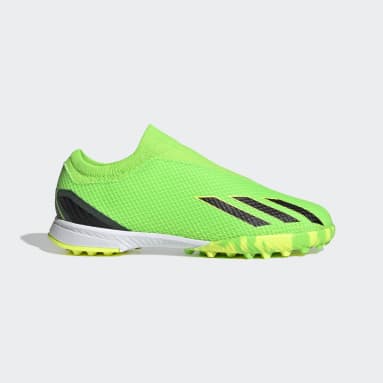 Guayos X Speedportal.3 Terreno Firme sin cordones Verde Niño Fútbol