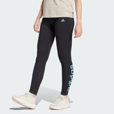Women Training Black ESSENTIALS HIGH-WAISTED LOGO LEGGINGS