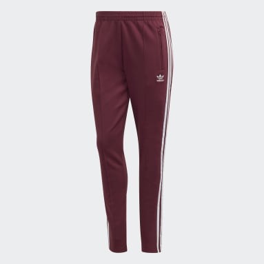 Women Lifestyle Burgundy PRIMEBLUE SST TRACK PANTS