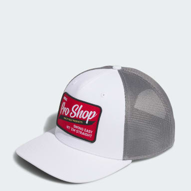 Men Golf White Five-Panel Trucker Hat
