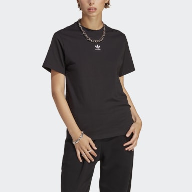 Frauen Originals adicolor Essentials Regular T-Shirt Schwarz