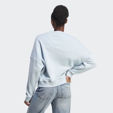 Sudadera Tela French Terry Lounge Azul Mujer Sportswear