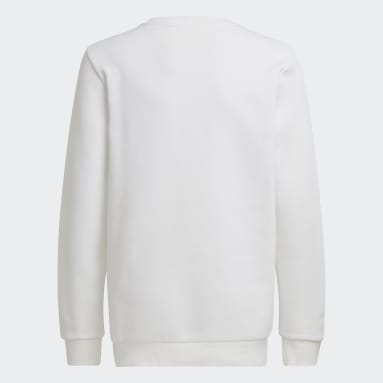Sweat-shirt ras-du-cou Trèfle Real Madrid Essentials Blanc Enfants Originals