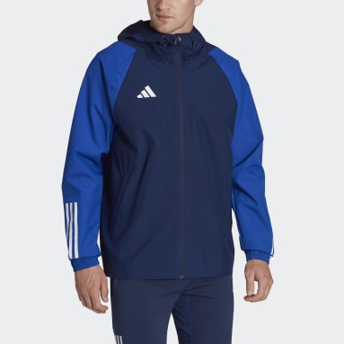 Adidas blue jacket mens clearance