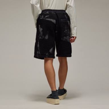 Men Lifestyle Black Y-3 Fuzzy Fleece Shorts