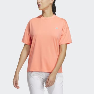 Women Golf Orange 에어로레디 루즈 핏 크루넥 셔츠