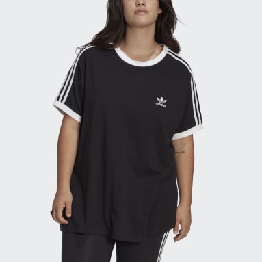 T-shirt Adicolor Classics 3-Stripes (Grandes tailles) Noir Femmes Originals