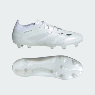 Football White Predator Elite Firm Ground Football Boots