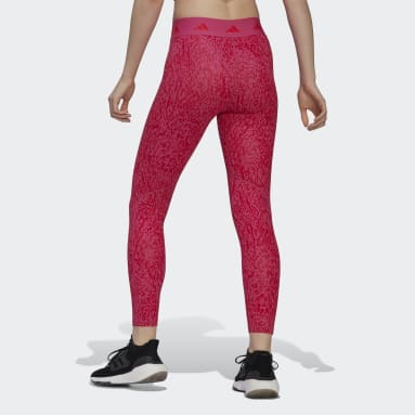 Women Gym & Training Pink Techfit Pixeled Camo Leggings