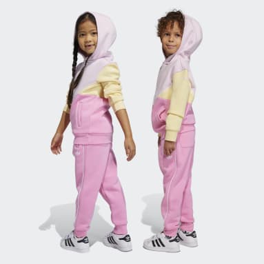 Conjunto com Capuz Adicolor Rosa Criança Originals