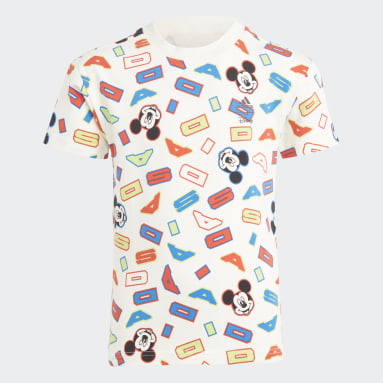 เด็ก Sportswear สีขาว ชุดเสื้อยืดและกางเกงขาสั้น adidas x Disney Mickey Mouse