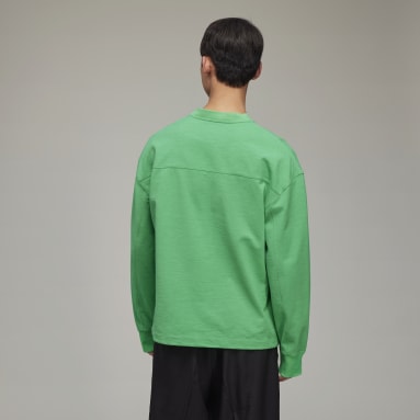 남성 Lifestyle Green Y-3 클래식 헤비 피케 크루 스웨트셔츠