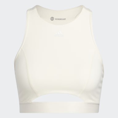 Top Deportivo CoreFlow Soporte Medio Blanco Mujer Training