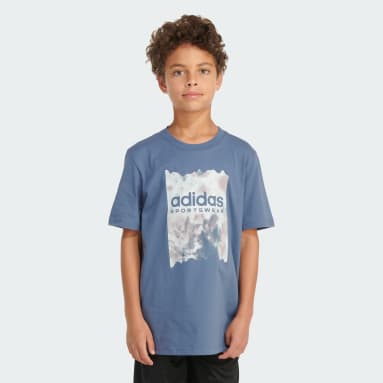 Youth Training Blue SS WASH FILL TEE
