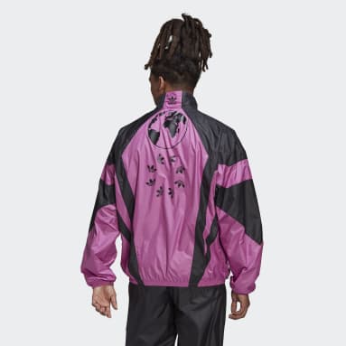 Men Lifestyle Purple adidas Rekive Graphic Track Jacket