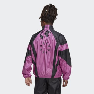 Casaca Deportiva adidas Rekive Estampada Púrpura Hombre Originals
