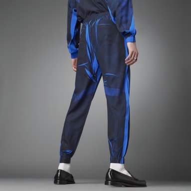 Men Originals Blue Blue Version Fabric Block Soccer Track Pants