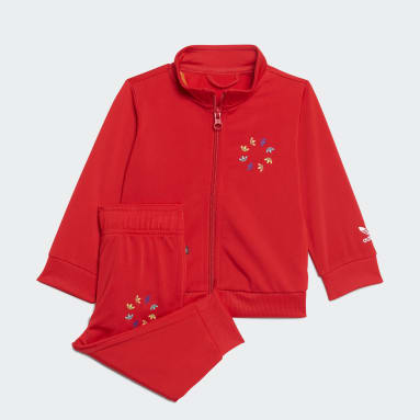 Kinder Originals adicolor Trainingsanzug Rot