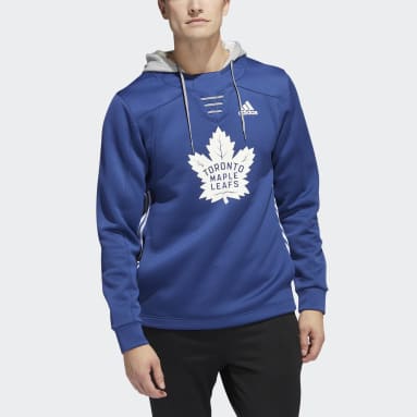 Men Sportswear Blue Maple Leafs Skate Lace Hoodie