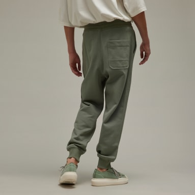 Calças em Moletão de Algodão de Produção Biológica Y-3 Verde Homem Y-3