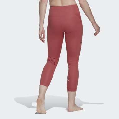 Ženy Cvičení A Trénink červená Legíny Yoga Essentials High-Waisted