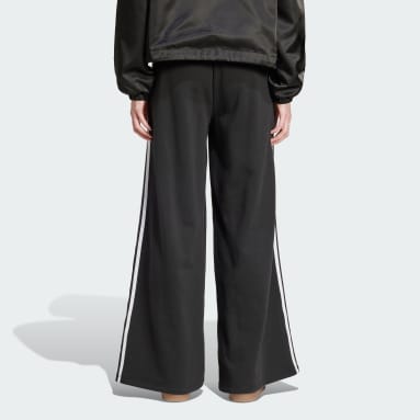 Calça Moletinho Wide Leg Três Listras