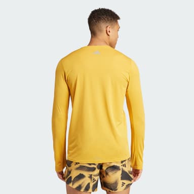 Men Running Yellow Brand Love Long Sleeve Sweatshirt