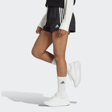 Women Sportswear Black Essentials 3-Stripes Woven Shorts