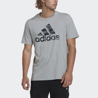 T-shirt imprimé Essentials Camo Gris Hommes Sportswear