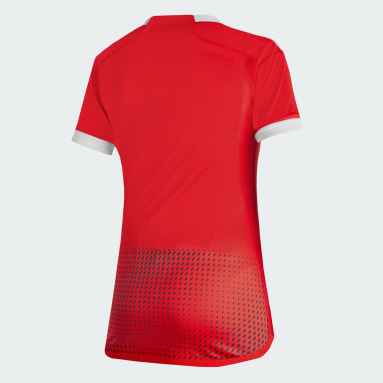 Camiseta Oficial de Visitante de la Selección Peruana 2023 Rojo Mujer Fútbol