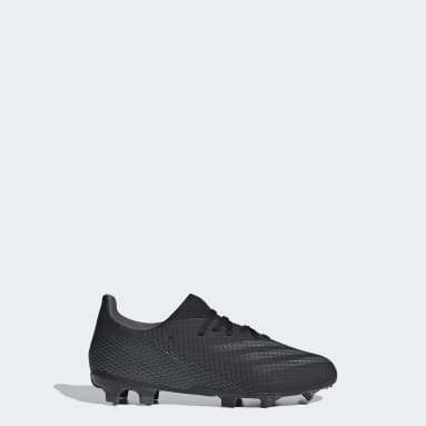 Girls Football Black X Ghosted.3 Firm Ground Boots