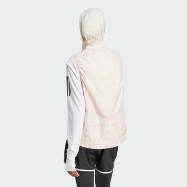 adidas Own The Run Women's Hooded Windbreaker - Screaming Pink