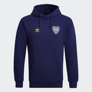 Buzo con Capucha Boca Juniors Essentials Trifolio Azul Hombre Fútbol