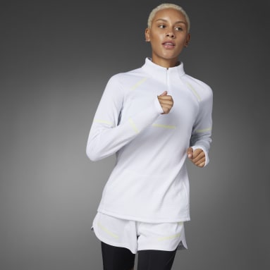 Women Running White Reflect At Night X-City Long Sleeve Running Top