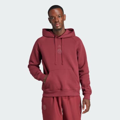 Adidas cropped hoodie burgundy top