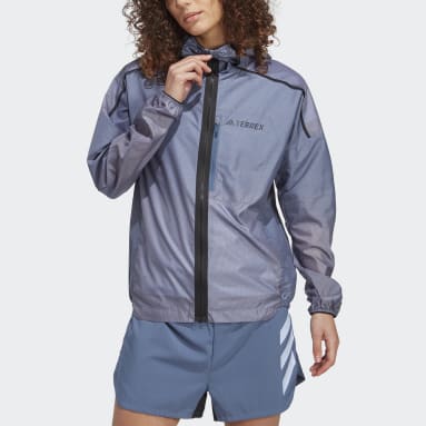 Giacca a vento da trail running Terrex Agravic Windweave Blu Donna TERREX