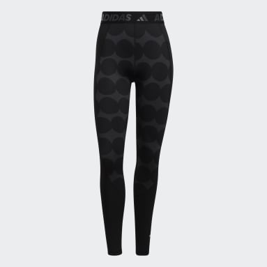 Licras Largas Techfit Marimekko Pretina Alta Negro Mujer Training