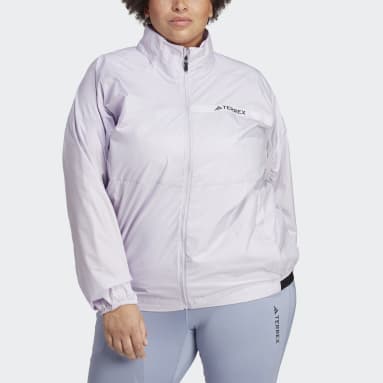 Women TERREX Purple Terrex Multi Wind Jacket (Plus Size)