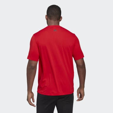 Camiseta Big Badge of Sport Training Rojo Hombre Gimnasio Y Entrenamiento