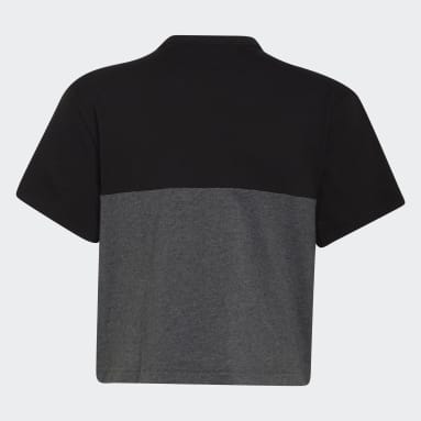 Mädchen Sportswear Colorblock T-Shirt Schwarz