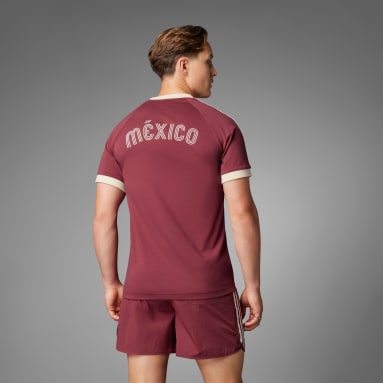Mexico Adicolor 3-Stripes T-skjorte Burgendur