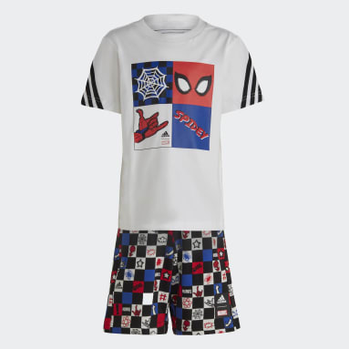 Conjunto de Camiseta adidas x Marvel Hombre Araña Blanco Niño Sportswear